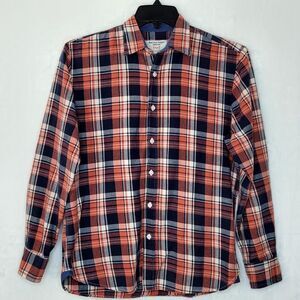Marine Layer Plaid Flannel Button Down Shirt Size Medium